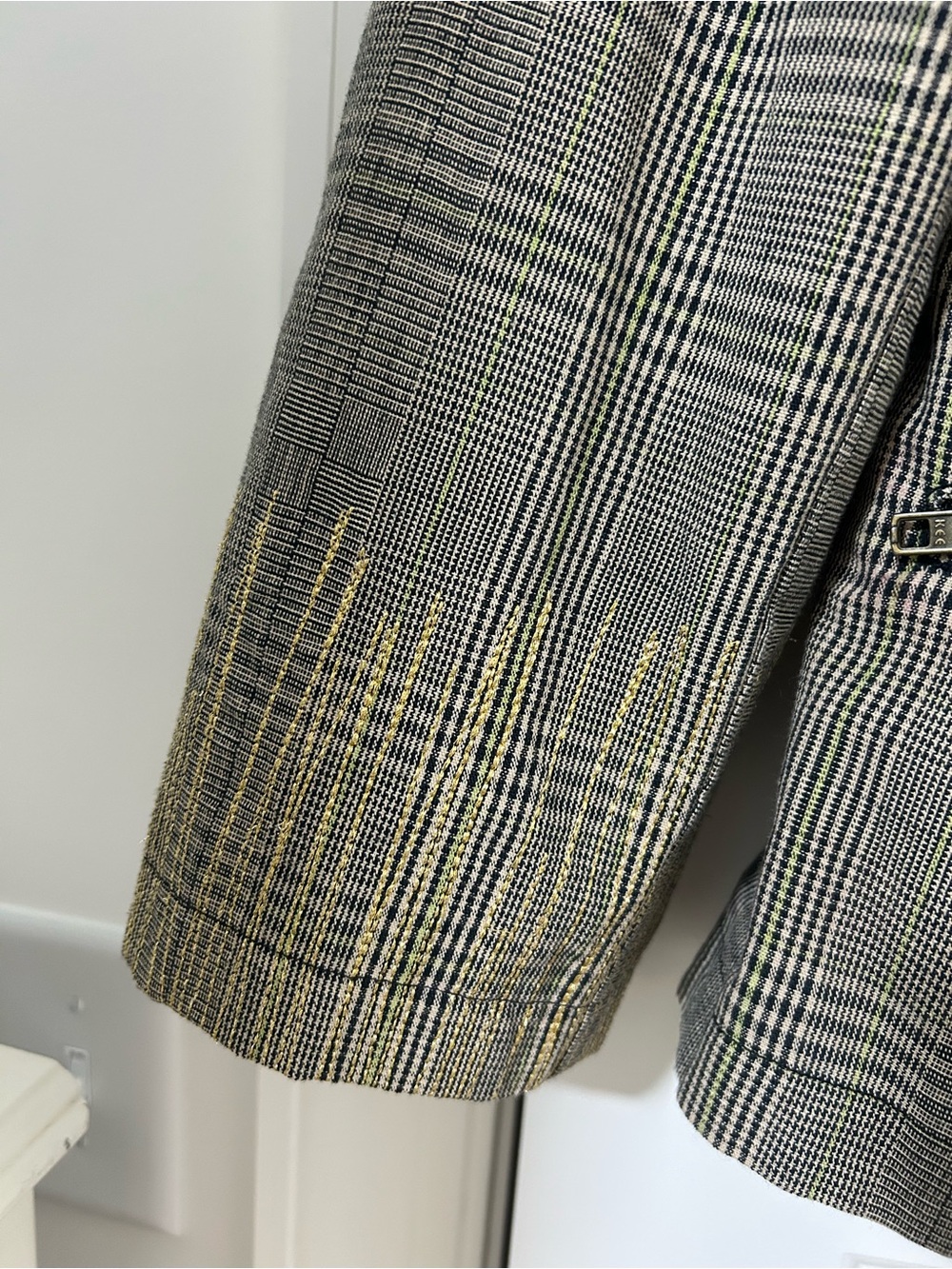 Johnny Was Workshop Plaid Embroidered Blazer - Picture 4 of 14